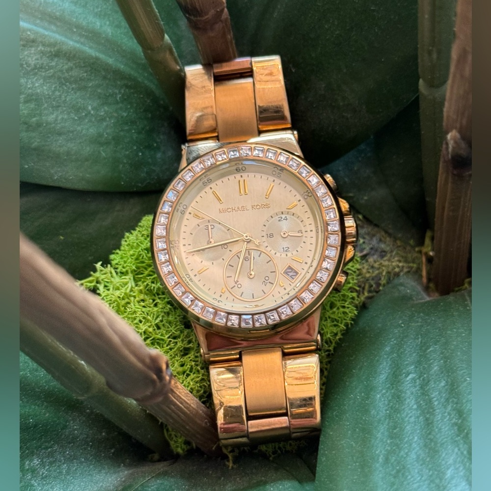 Michael Kors Gold Crystal-Embellished Watch